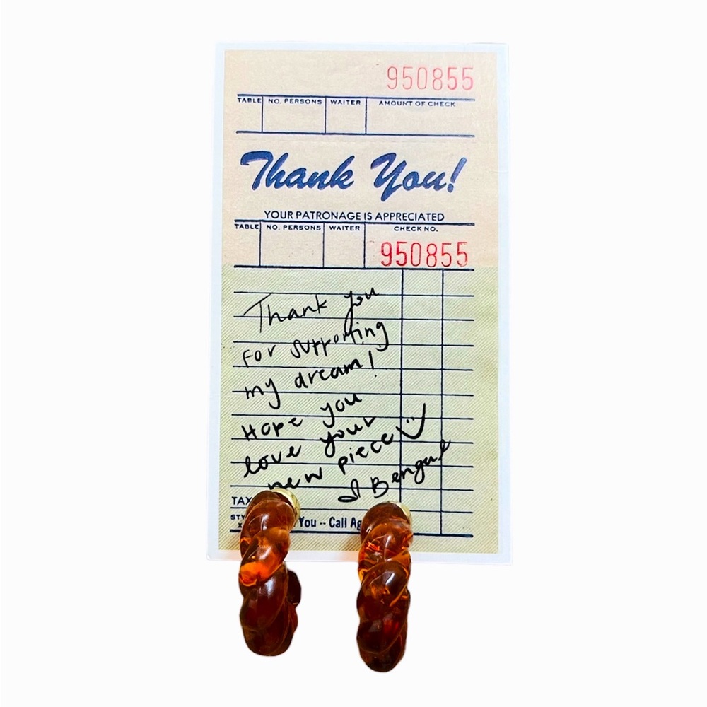 Small jelly hoop earrings